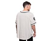 Triko New Era Pinstripe Jersey Off White / Black