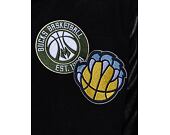 Bunda New Era NBA Badge Varsity Jacket NBA All-Over Black / Optic White
