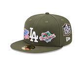 Kšiltovka New Era 59FIFTY MLB 5 Olive WS Los Angeles Dodgers New Olive / White