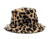 Dámský Klobouk New Era Womens Leopard Bucket Leopard Camo / Black
