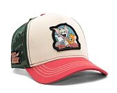 Kšiltovka Capslab - Trucker Tom & Jerry - Tom & Jerry - Sand / Green / Red