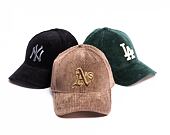 Kšiltovka New Era 9FORTY MLB Wide Cord Oakland Athletics Dark Brown / Bronze