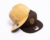 Kšiltovka New Era 9FIFTY MLB Side Patch Script San Diego Padres Dark Brown / Bronze