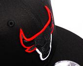 Kšiltovka New Era 9FIFTY NBA Split Logo Chicago Bulls Black / Scarlet