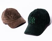 Kšiltovka New Era 9TWENTY MLB Wide Cord New York Yankees Dark Green / Dark Green