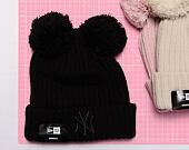 Dámský kulich New Era MLB Womens Double Pom Beanie New York Yankees Pink Rouge / Pink Rouge