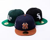 Kšiltovka New Era 59FIFTY MLB Boucle New York Yankees Navy / Caramel Brown / Stone