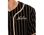 Triko New Era Pinstripe Jersey Black / Stone