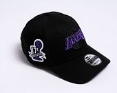 Kšiltovka New Era 9FORTY NBA Side Patch Los Angeles Lakers Black / Purple