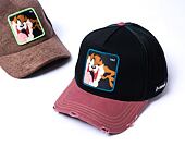 Kšiltovka Capslab - Trucker Looney Tunes Trucker Distressed Taz - Black / Sand / Red