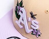 Kšiltovka New Era 9FIFTY MLB Floral Oakland Athletics Retro - Stone / Pastel Lila