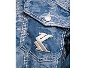 Bunda Karl Kani - Og K Distress Camo Os Denim Jacket - medium blue