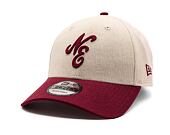 Kšiltovka New Era - Branded Linen 9FORTY - Stone / Cherry