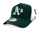 Kšiltovka New Era - MLB Mesh Patch 9FORTY Trucker - Oakland Athletics - Dark Green