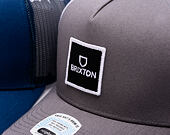 Kšiltovka Brixton - Alpha Block X C Mp Mesh Cap - Pebble/White