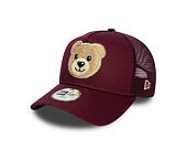 Dětská Kšiltovka New Era - Boucle Bear 9FORTY Trucker - Burgundy