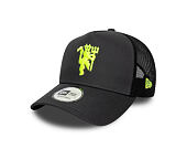 Kšiltovka New Era - Seasonal 9FORTY Trucker - Manchester United FC - Graphite / Cyber Yellow