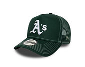 Kšiltovka New Era - MLB Contrast Stitch WS Retro 9FORTY Trucker - Oakland Athletics - Dark Green