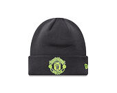 Kulich New Era - Seasonal Cuff Beanie - Manchester United FC - Graphite / Cyber Yellow