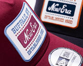 Kšiltovka New Era - Buffalo Patch 9FORTY Trucker - Burgundy / Muted Indigo