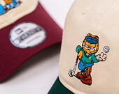 Kšiltovka New Era - Garfield at Golf Course 9TWENTY - Cream / Dark Green