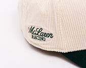 Kšiltovka New Era - F1 Seasonal Cord 9SEVENTY Stretch-Snap - McLaren Racing - Cream / Dark Green