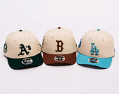 Kšiltovka New Era - MLB WS Patch Retro 9FORTY M-CROWN - Oakland Athletics - Cream / Dark Green
