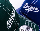 Kšiltovka New Era - MLB Contrast Stitch 9TWENTY - Oakland Athletics - Dark Green / White