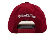 Kšiltovka Mitchell & Ness - Branded Pinscript Classic Red - Burgundy / White
