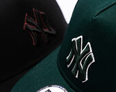 Kšiltovka New Era - MLB Team Outline 9FORTY A-Frame - NY Yankees - Dark Green / Stone