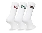 Ponožky New Era - Flag Crew Socks 3pk - White