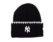 Dámský Kulich New Era - MLB Chunky Top Stitch Beanie - NY Yankees - Black