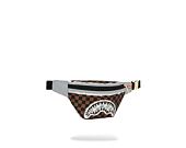 Ledvinka Sprayground Cream And Brown Tear Check Savvy Crossbody