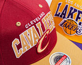 Kšiltovka Mitchell & Ness - NBA Team Arch Snapback - Cleveland Cavaliers - Dark Red / Gold