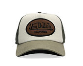 Kšiltovka Von Dutch - Trucker - Cali Patch Olive/Brown