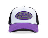 Kšiltovka Von Dutch - Trucker - Classic Logo White/Distressed Purple Denim