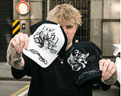 Kšiltovka Ed Hardy - Mono Giant Dragon Twill Front Mesh Trucker - White/Black