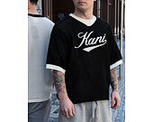 Triko Karl Kani - Cursive Varsity Crochet Boxy T-Shirt - Black