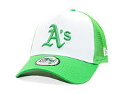 Kšiltovka New Era - MLB Essential 9FORTY A-Frame Trucker - Oakland Athletics - Green / White