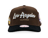 Kšiltovka Mitchell & Ness - NBA - La Script 2.0 - Los Angeles Lakers - Brown/Black
