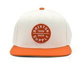 Kšiltovka Brixton - Oath Iii Snapback - Off White/Burnt Orange
