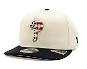 Kšiltovka New Era - MLB "American Flag" 9FIFTY - Philadelphia Phillies - Chrome White