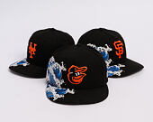 Kšiltovka New Era - MLB "Tidal Wave" 59FIFTY - Baltimore Orioles - Black
