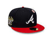 Kšiltovka New Era - MLB IMAGE DROP Cooperstown Icon 59FIFTY - Atlanta Braves - Navy / Scarlet