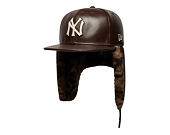 Kšiltovka New Era - MLB IMAGE DROP Leather Dog-Ear 59FIFTY - NY Yankees - Deep Auburn