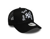 Kšiltovka New Era - MLB Wordmark 9FORTY A-Frame Trucker - NY Yankees - Black