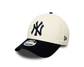 Dětská Kšiltovka New Era - MLB Cord 9FORTY M-CROWN - NY Yankees - Cream / Navy