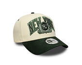 Kšiltovka New Era - MLB Wordmark Suede 9FORTY A-Frame - NY Yankees - Cream / Cilantro Green