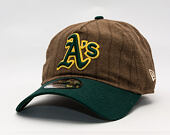 Kšiltovka New Era × Three Looms - Chestnut Pinstripe 9TWENTY A-Frame - Oakland Athletics