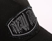 Kšiltovka New Era - Branded Distressed Patch 9FORTY A-Frame Trucker - Black